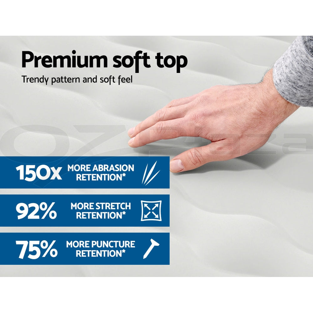 Inflatable Mattresses: Bestway Air Mattress Queen Inflatable Bed 46cm Airbed Grey