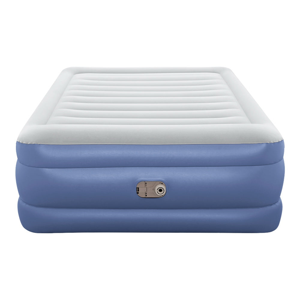 Inflatable Mattresses: Bestway Air Mattress Queen Inflatable Bed 61cm Airbed Blue