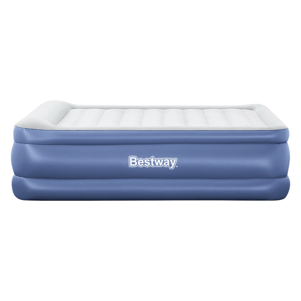 Inflatable Mattresses: Bestway Air Mattress Queen Inflatable Bed 61cm Airbed Blue