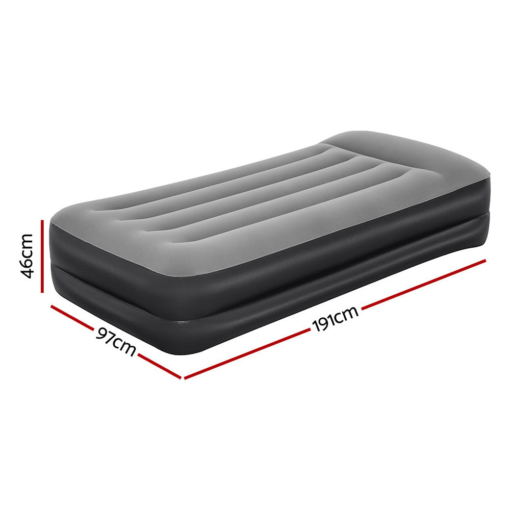 Inflatable Mattresses: Bestway Air Mattress Single Inflatable Bed 46cm Airbed Black