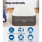 Inflatable Mattresses: Bestway Air Mattress Single Inflatable Bed 46cm Airbed Grey