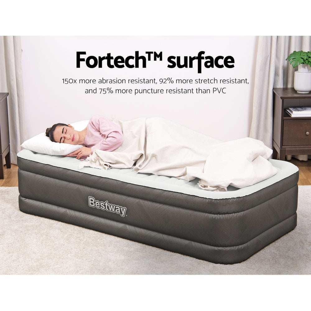 Inflatable Mattresses: Bestway Air Mattress Single Inflatable Bed 46cm Airbed Grey