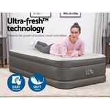 Inflatable Mattresses: Bestway Air Mattress Single Inflatable Bed 46cm Airbed Grey