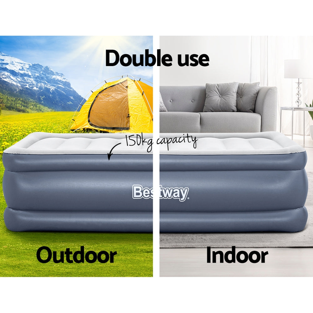 Inflatable Mattresses: Bestway Mattress Air Bed Single Size 51CM Inflatable Camping Beds Home Outdoor