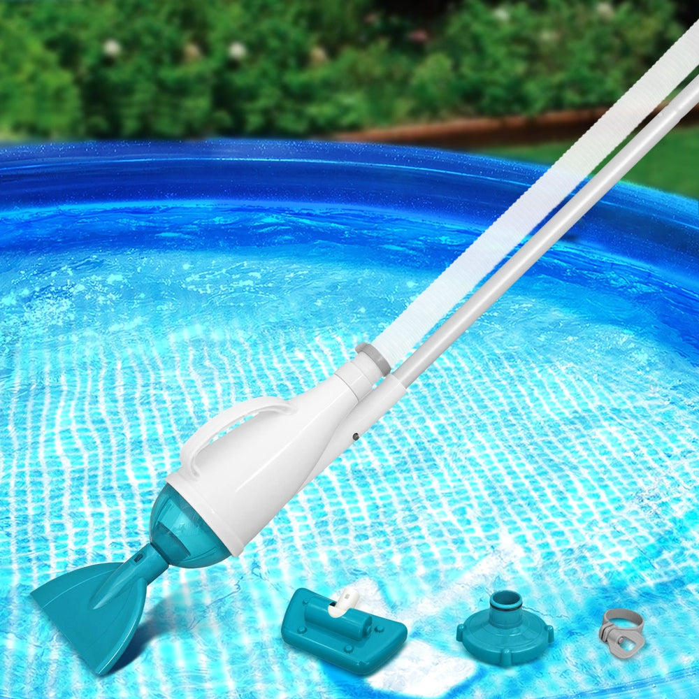Pool Covers & Accessories: Bestway Pool Cleaner 2 Cleaning Heads Vacuum 6m Hose 1.9m Aluminium Pole