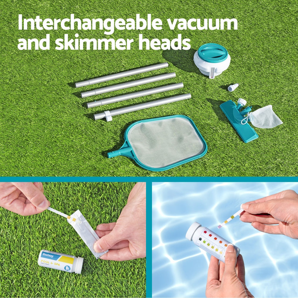 Pool Sweeps & Vacuums: Bestway Pool Cleaner Vacuum Chemical Dispenser Thermometer Swimming Pools Cleaning Kit