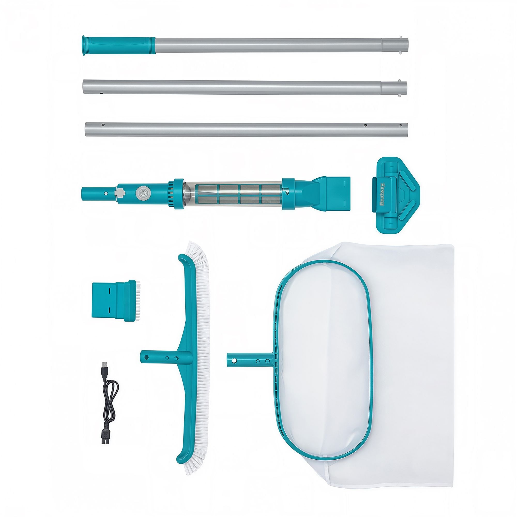 Bestway Pool Cleaner Maintenance Rechargeable Vacuum Cleaning Aluminium Pole 2m