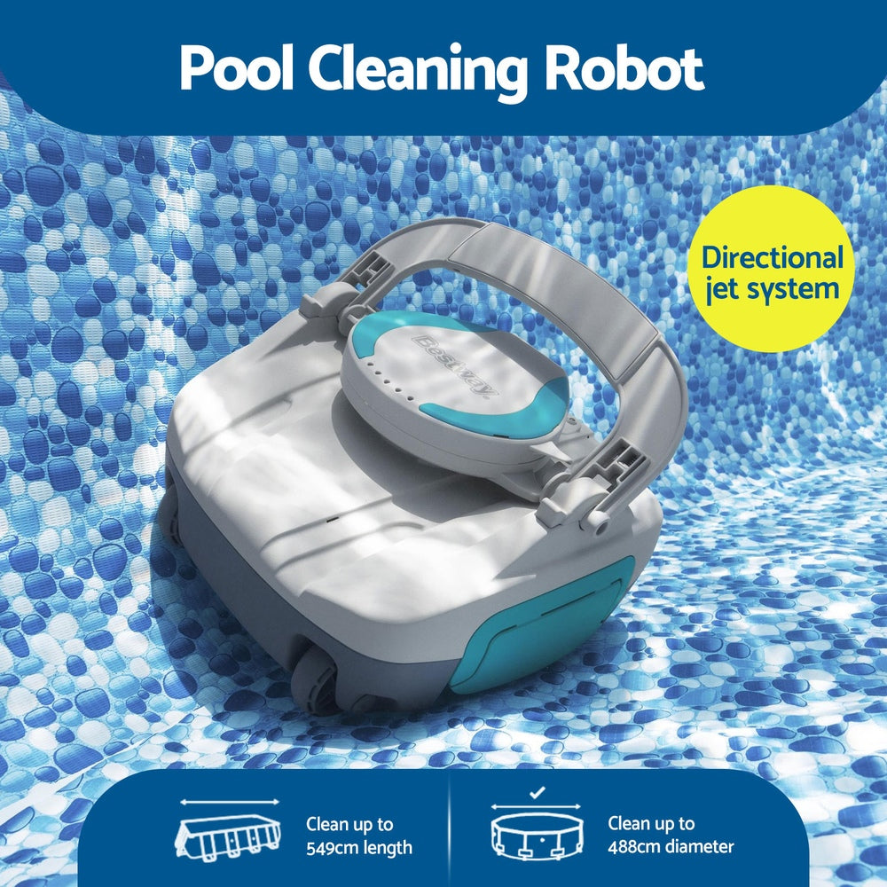Pool Sweeps & Vacuums: Bestway Robotic Pool Cleaner Cordless Automatic Robot Clean Swimming Pools Floor