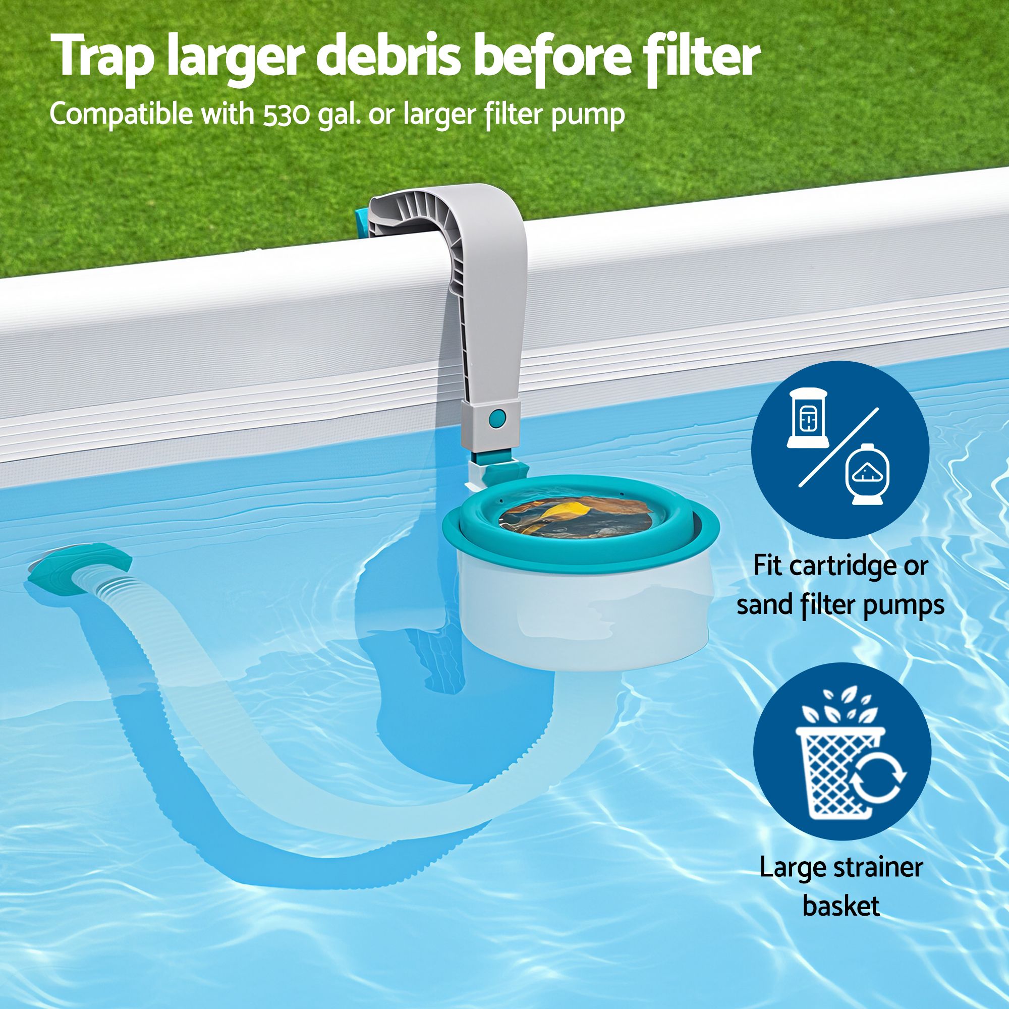 Bestway Pool Surface Skimmer Above Ground Swimming Pools Water Debris Cleaner