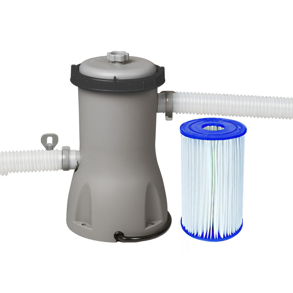 Pool Pumps: Bestway Pool Pump Cartridge Filter 800GPH 3028L/H Flowclear Filters Cleaner