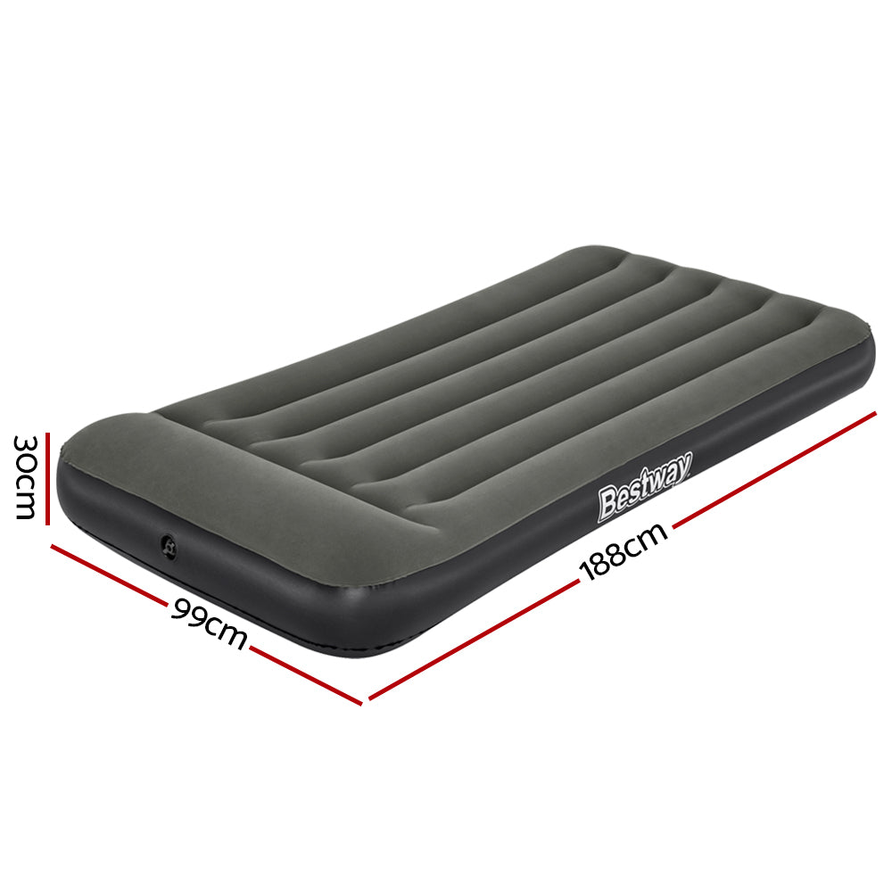 Inflatable Mattresses: Bestway Air Mattress Single Inflatable Bed 30cm Airbed Grey