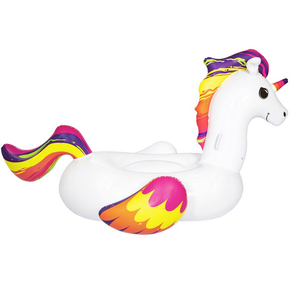 Pool Toys & Inflatables: Bestway Unicorn Float Rider Inflatable Ride On Floating Pool Lounger 224x156CM