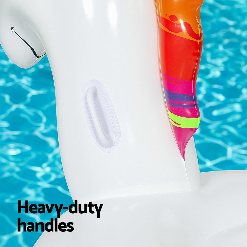 Pool Toys & Inflatables: Bestway Unicorn Float Rider Inflatable Ride On Floating Pool Lounger 224x156CM