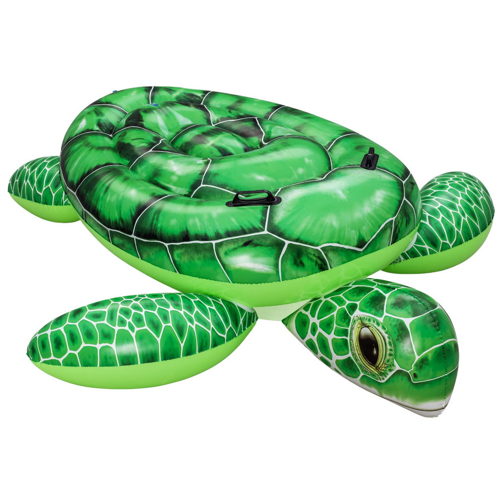 Pool Toys & Inflatables: Bestway Float Turtle Rider Inflatable Ride On Floating Pool Lounger 153x140CM