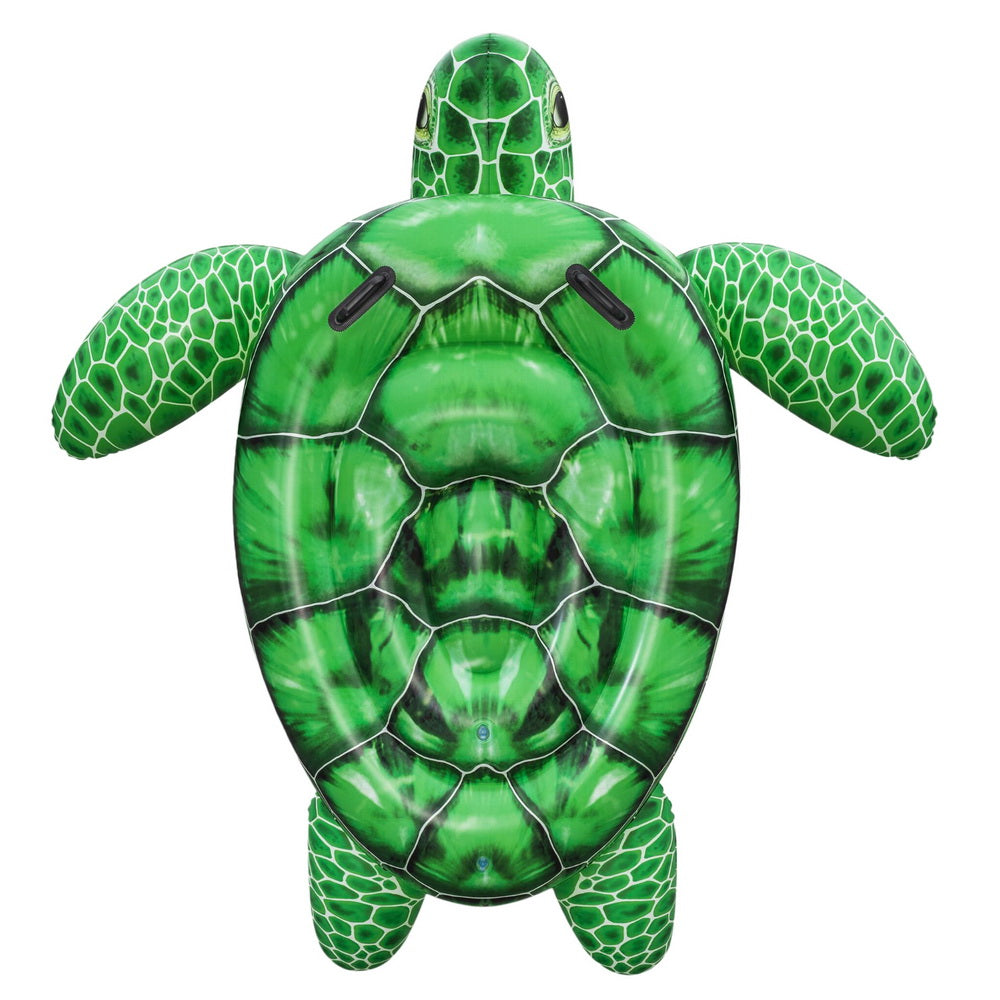 Pool Toys & Inflatables: Bestway Float Turtle Rider Inflatable Ride On Floating Pool Lounger 153x140CM