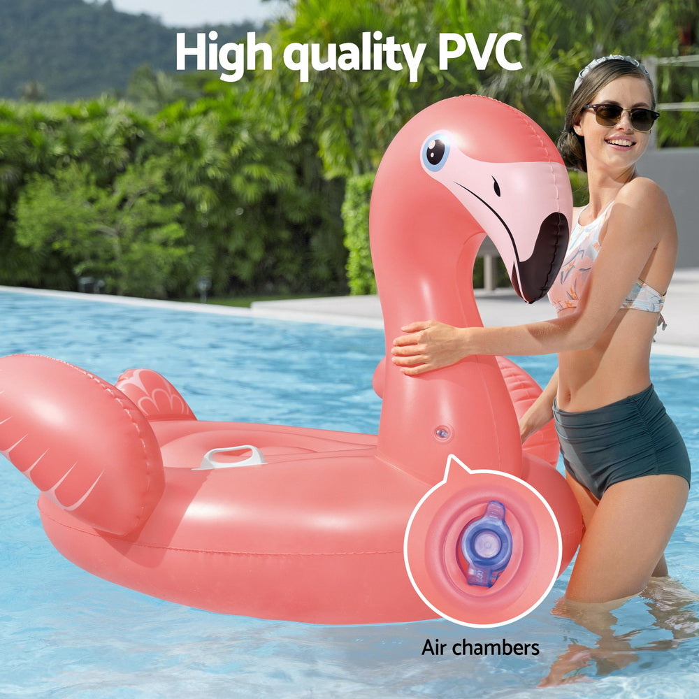 Pool Toys & Inflatables: Bestway Flamingo Float Rider Inflatable Ride On Floating Pool Lounger 148x127CM