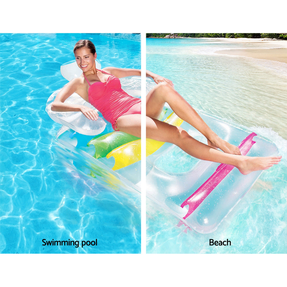 Arm Chairs & Recliners: Bestway Pool Float Inflatable Lounge Seat Pillow Bed