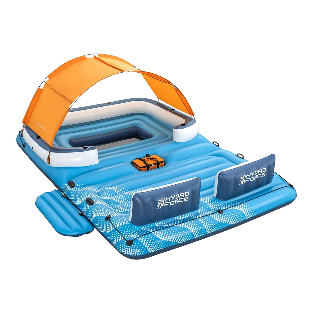 Pool Toys & Inflatables: Bestway Pool Float Island Inflatable Lounge 6-person Raft Seat Canopy