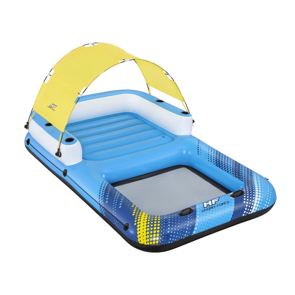 Pool Toys & Inflatables: Bestway Inflatable Floating Island Float Lounger Sunshade Pool Bed 3.05Mx1.86M