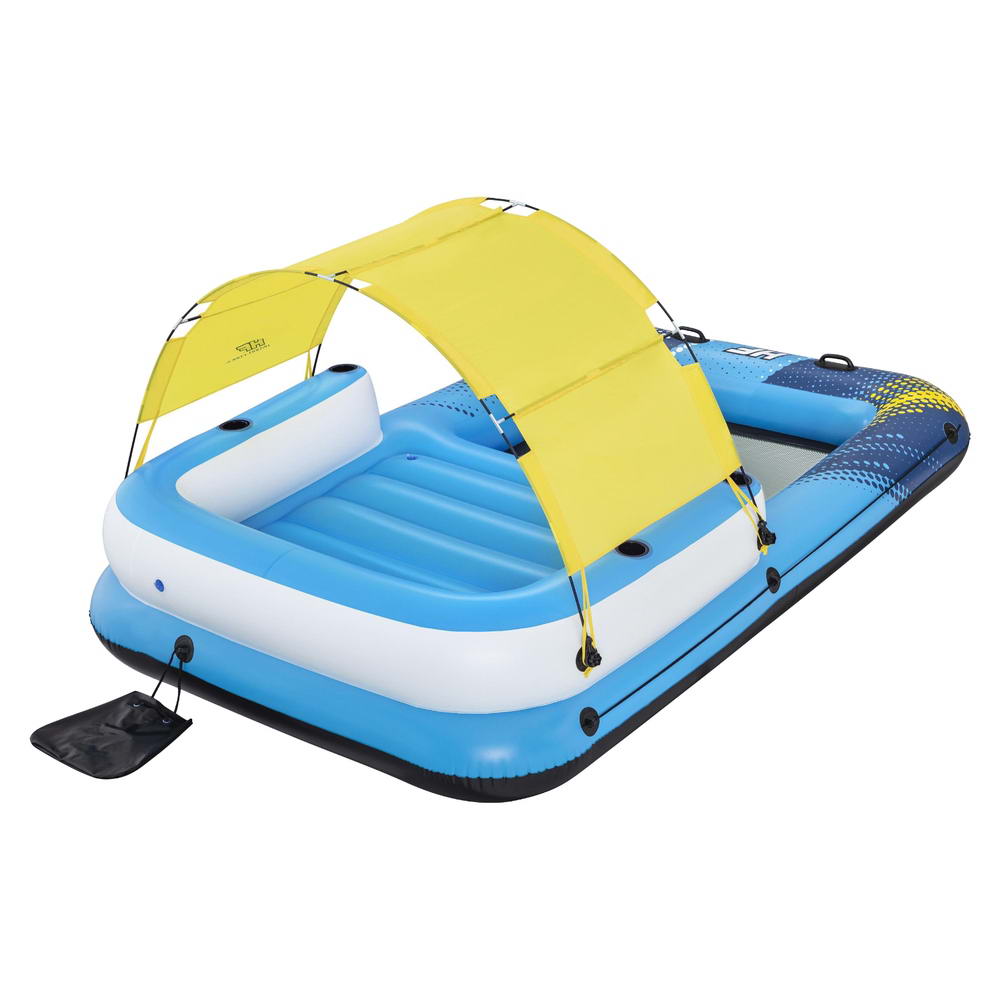 Pool Toys & Inflatables: Bestway Inflatable Floating Island Float Lounger Sunshade Pool Bed 3.05Mx1.86M