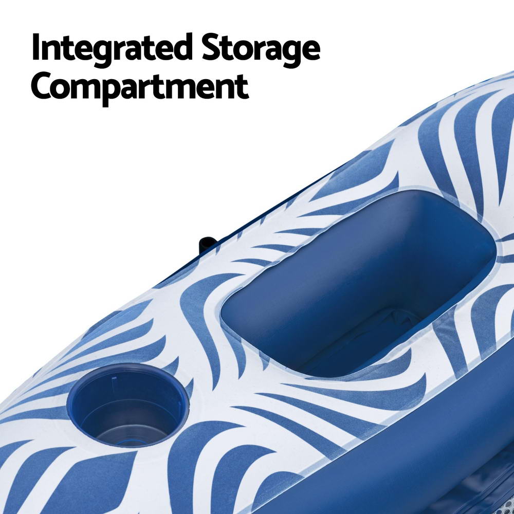 Pool Toys & Inflatables: Bestway Inflatable Floating Float Lounger with Sunshade Canopy 1.98Mx1.12M Blue