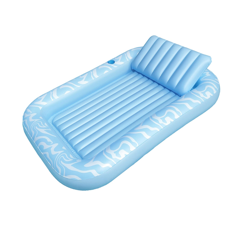 Pool Toys & Inflatables: Bestway Float Floating Seat Pool Lounger Inflatable Lounge Chair Bed Pillow Cup Holder 2.03MX1.37M