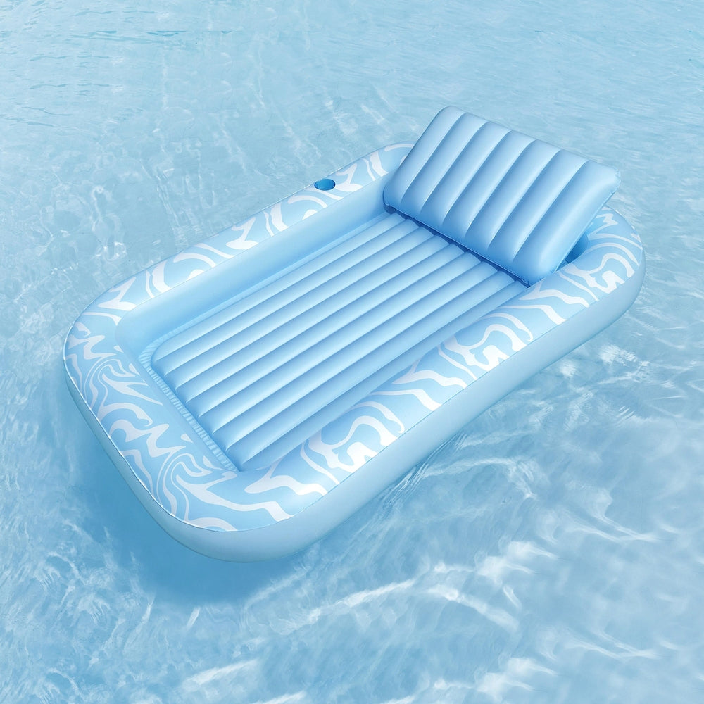 Pool Toys & Inflatables: Bestway Float Floating Seat Pool Lounger Inflatable Lounge Chair Bed Pillow Cup Holder 2.03MX1.37M