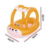 Pool Toys & Inflatables: Bestway Kids Inflatable Fox Swim Float Floating Seat Canopy Pool Toys 94x66CM