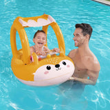 Pool Toys & Inflatables: Bestway Kids Inflatable Fox Swim Float Floating Seat Canopy Pool Toys 94x66CM