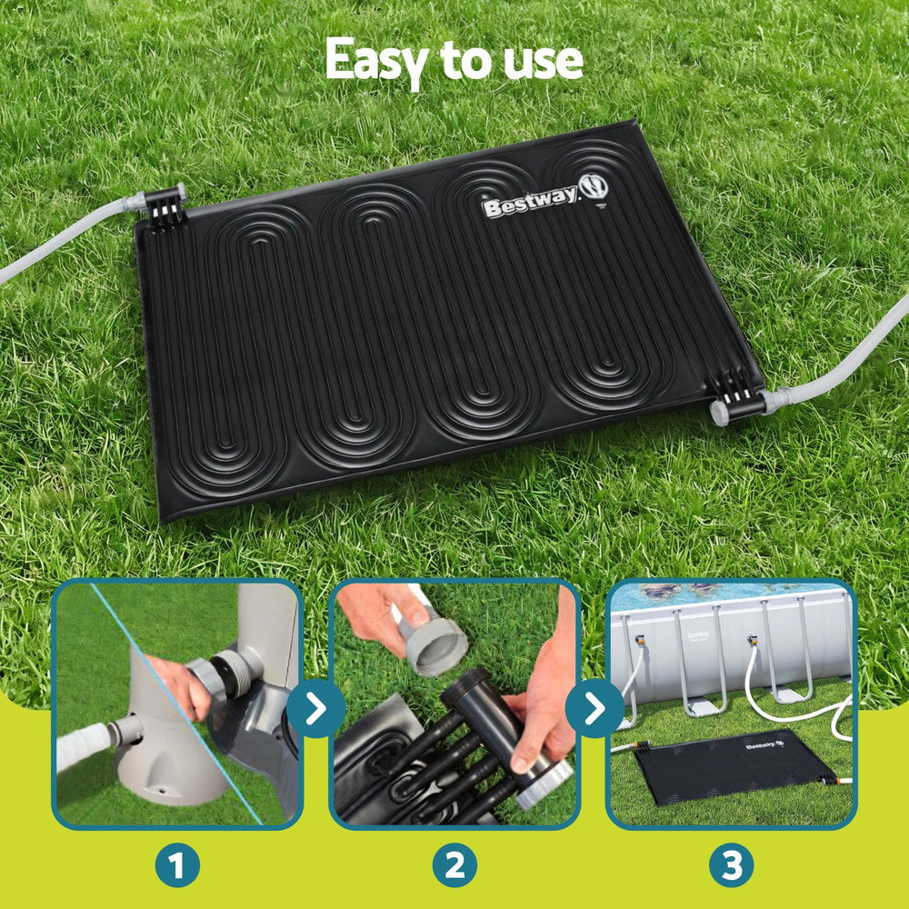 Pool Covers & Accessories: Bestway Solar Pool Heater Pad 110x171cm Boost Swimming Pool 3-5°C Warmer