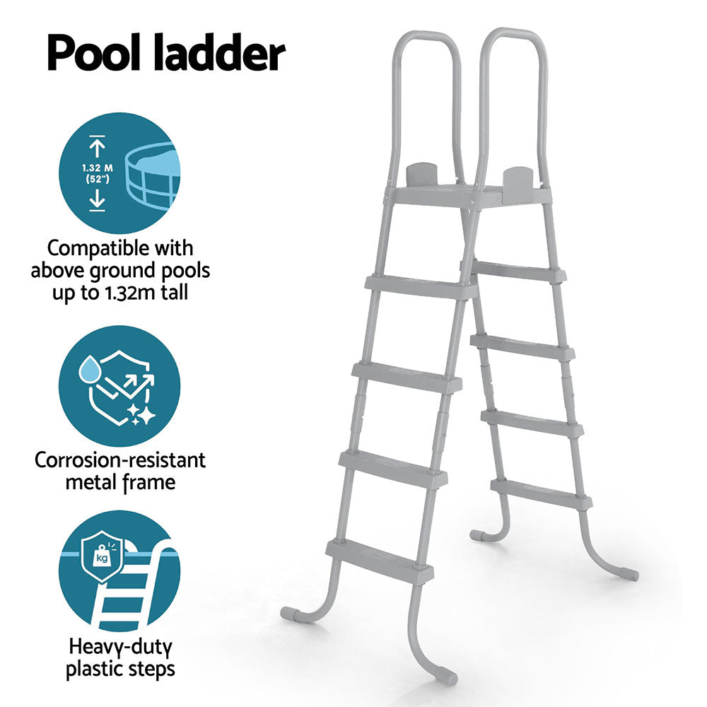 Swimming Pools: Bestway Above Ground Pool Ladder with Removable Steps