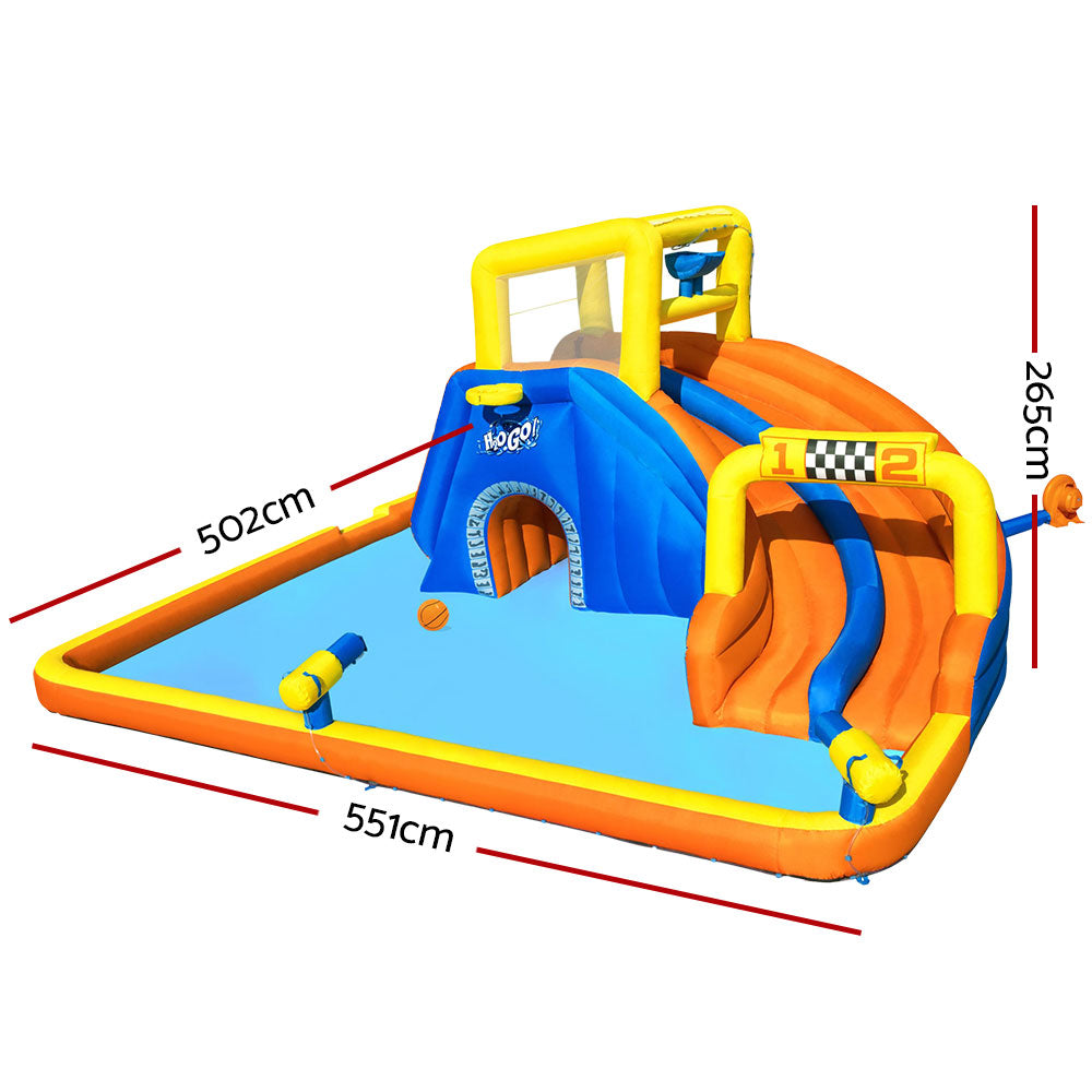 Swimming Pools: Bestway Water Slide 551x502x265cm Kids Play Park Inflatable Swimming Pool