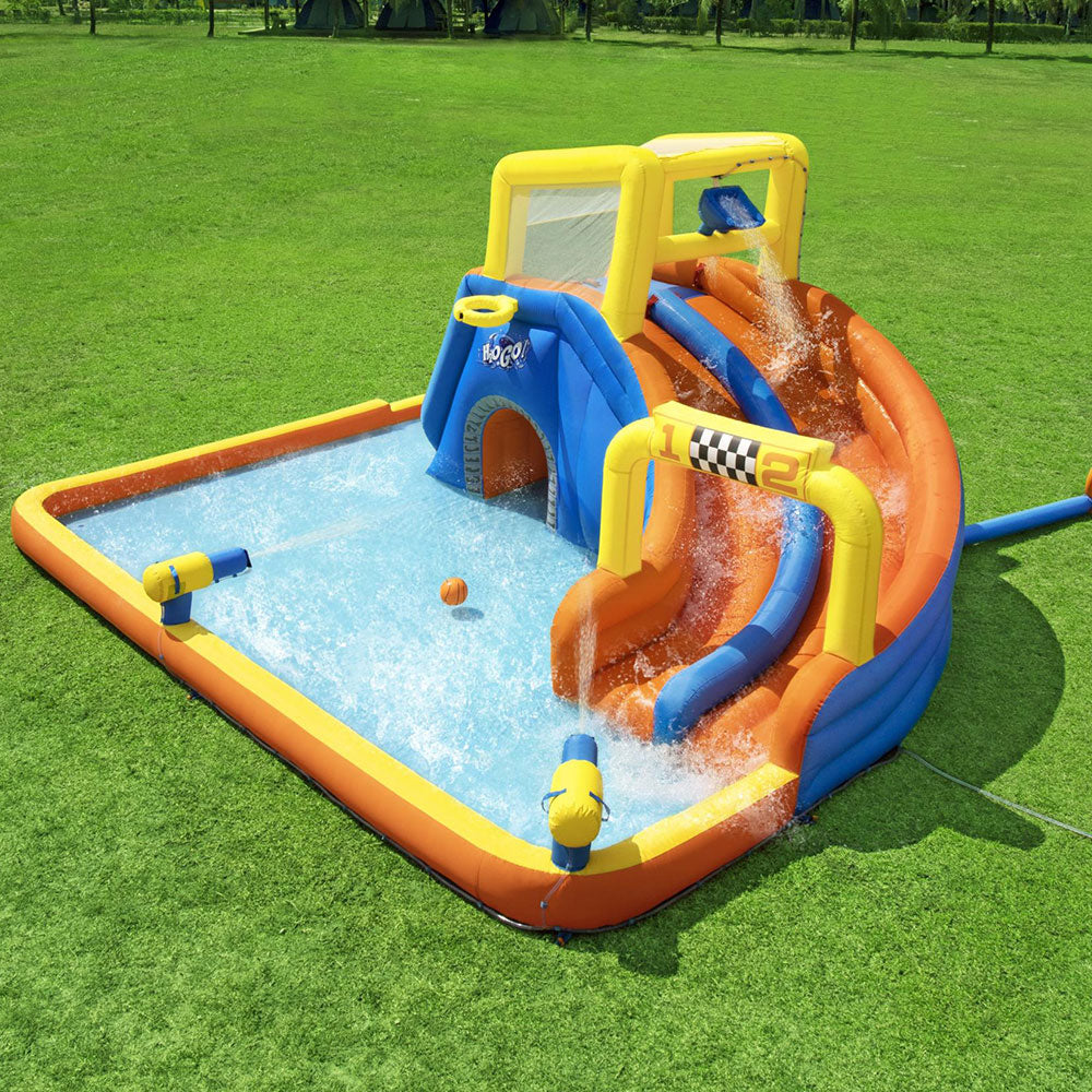 Swimming Pools: Bestway Water Slide 551x502x265cm Kids Play Park Inflatable Swimming Pool
