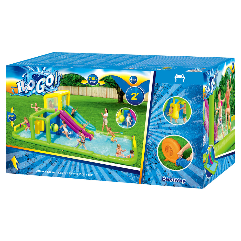 Swimming Pools: Bestway Water Slide 710x310x265cm Kids Play Park Inflatable Swimming Pool