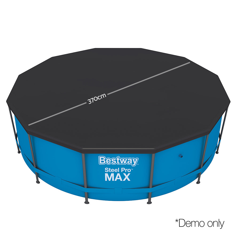 Pool Covers & Accessories: Bestway Pool Cover Fits 3.66m/12ft Round Swimming Pool PVC Blanket 3.7m
