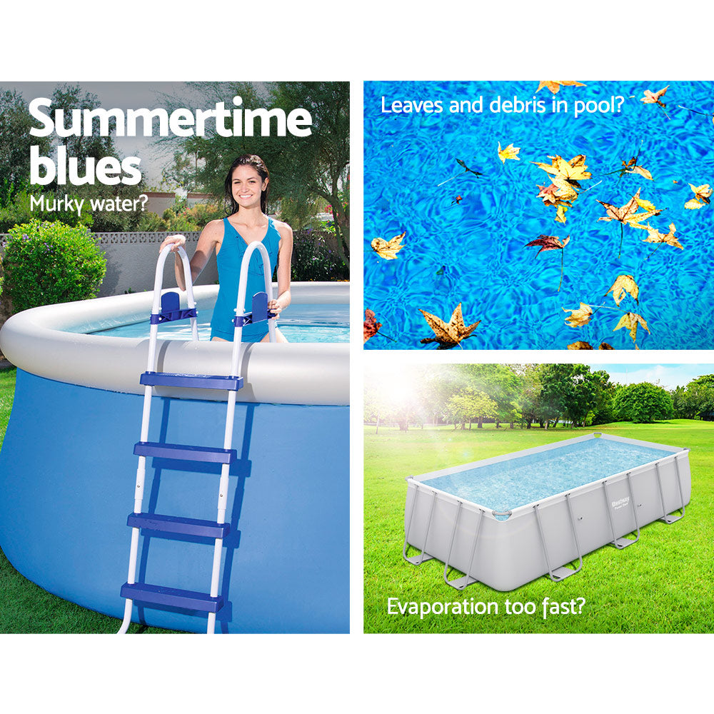 Pool Covers & Accessories: Bestway Pool Cover Fits 4.12x2.01m Above Ground Swimming Pool PVC Blanket