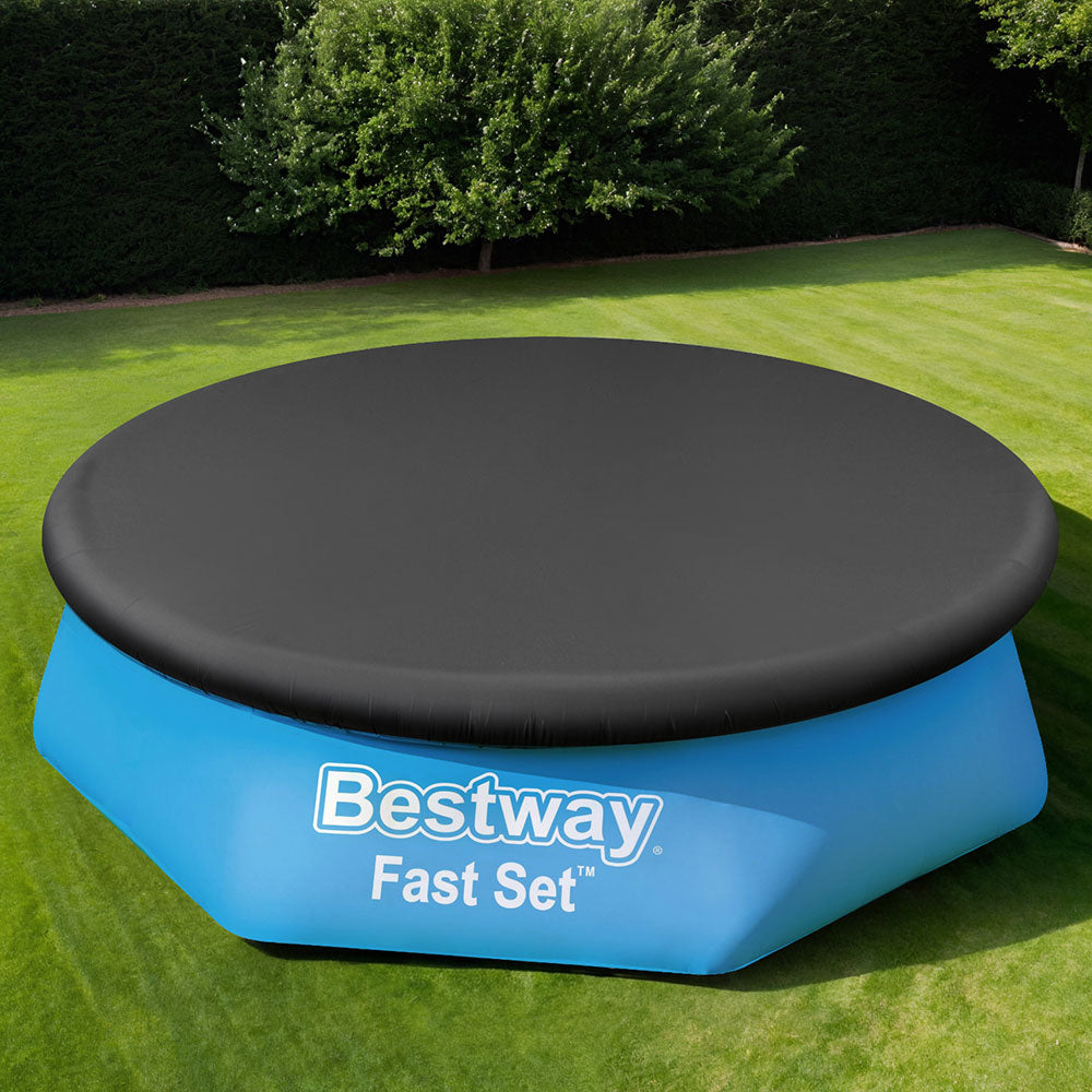 Pool Covers & Accessories: Bestway Pool Cover Fits 2.44m Above Ground Swimming Pool PVC Blanket