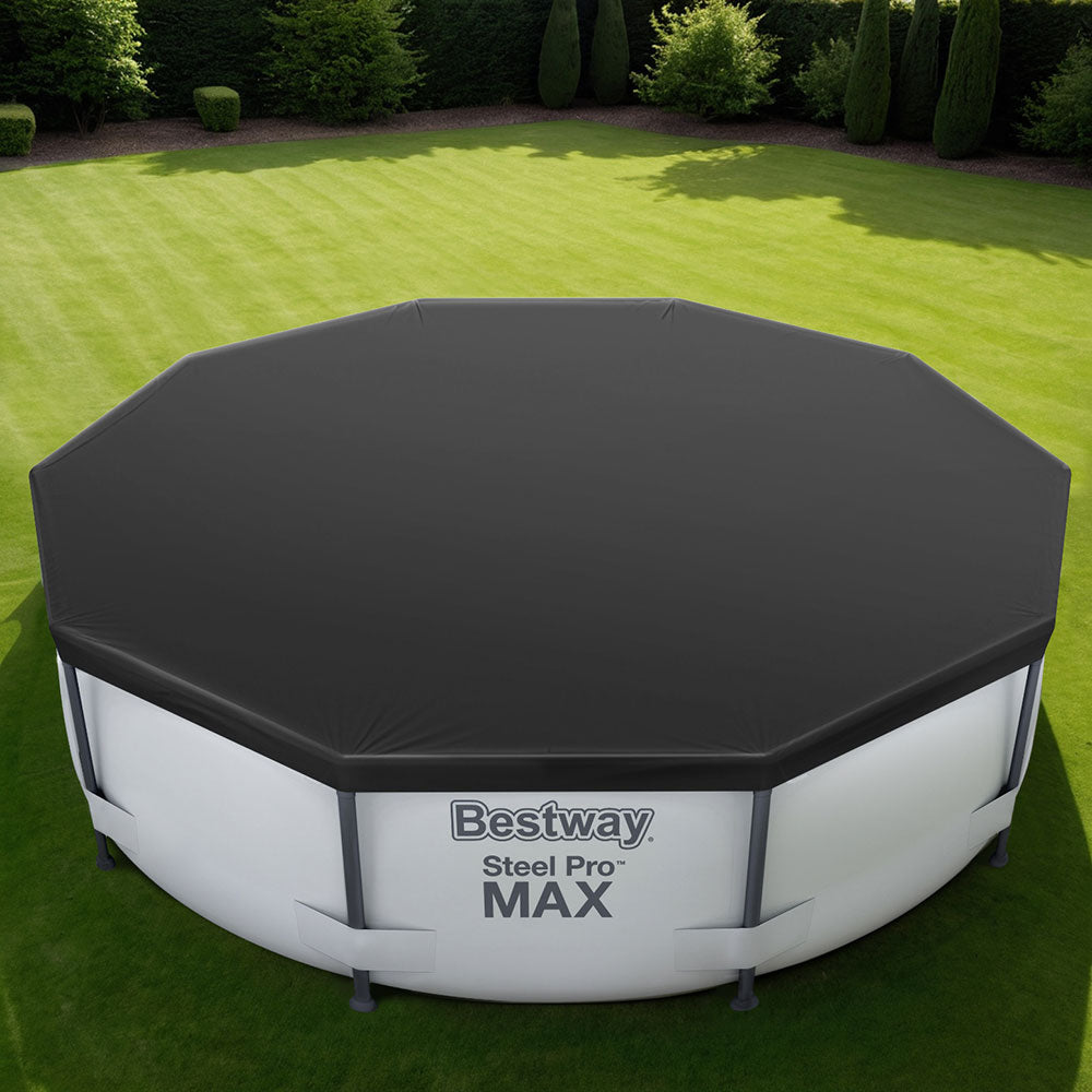 Pool Covers & Accessories: Bestway Pool Cover Fits 3.05m Round Above Ground Swimming Pool PVC Blanket