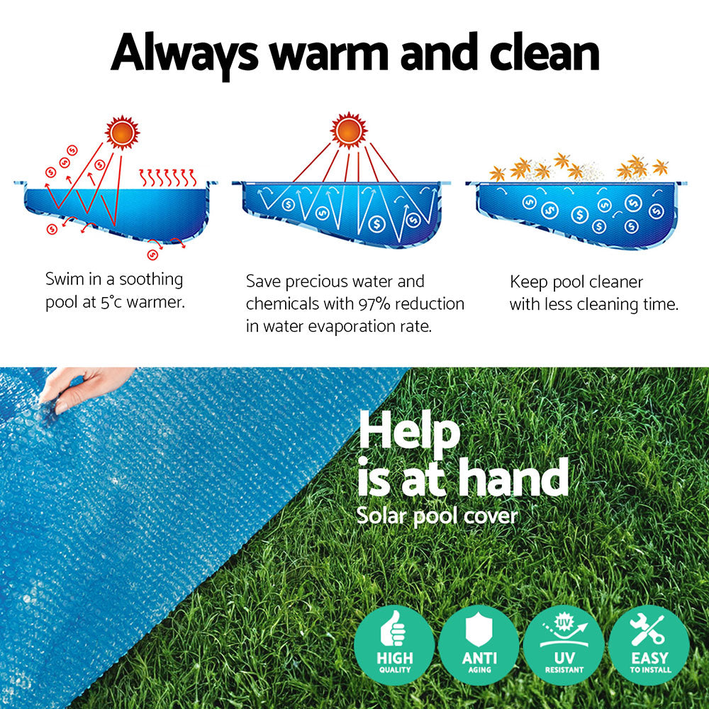 Pool Covers & Accessories: Bestway Pool Cover Solar Fits 4.17m Round Above Ground Swimming Pool Blanket