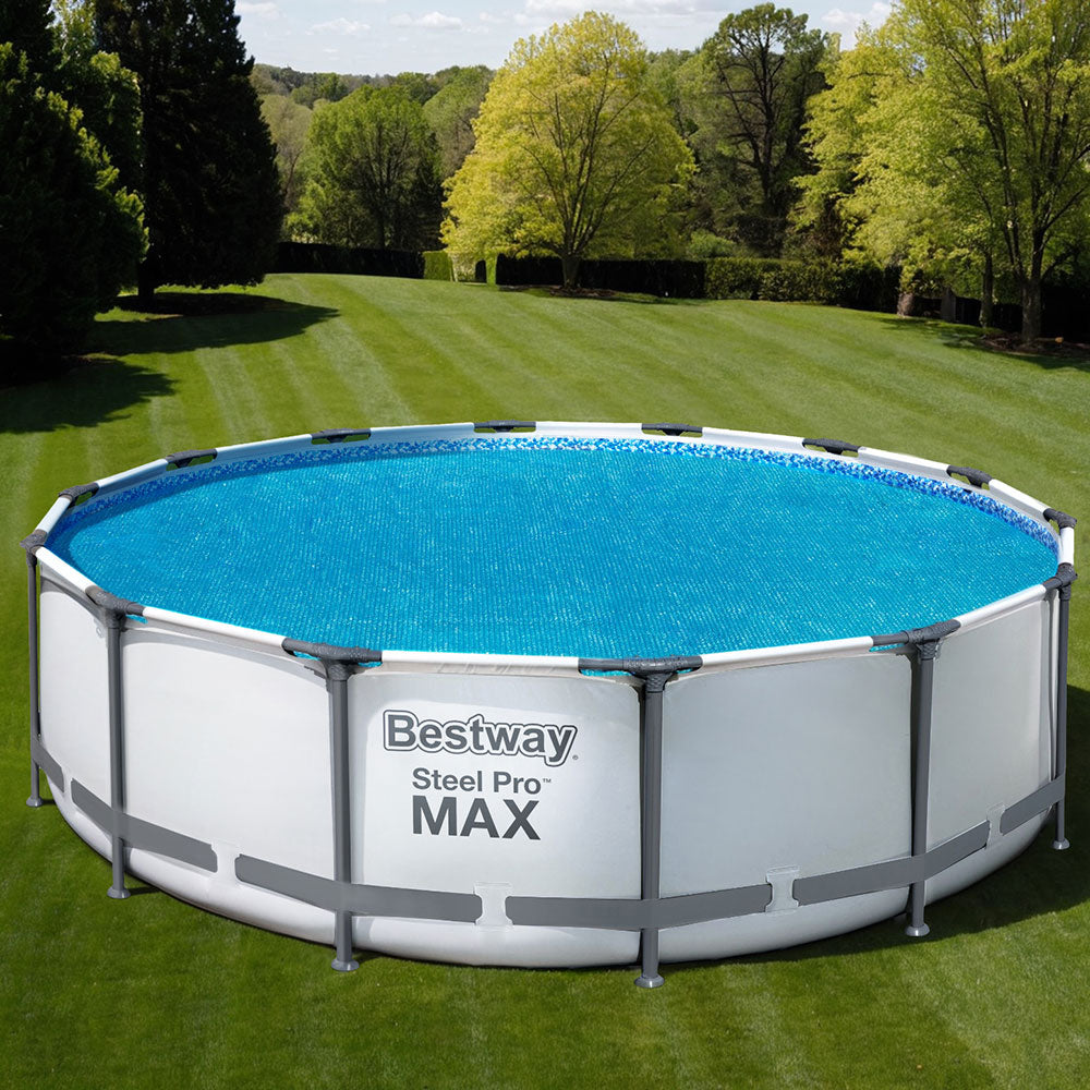 Pool Covers & Accessories: Bestway Pool Cover Solar Fits 4.17m Round Above Ground Swimming Pool Blanket