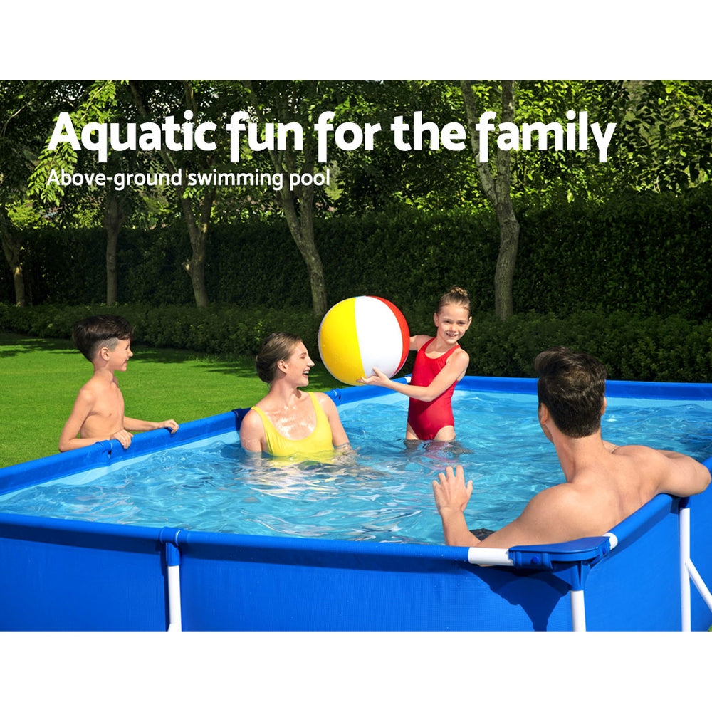 Swimming Pools: Bestway Swimming Pool 400x211x81cm Steel Frame Above Ground Pools 5700L
