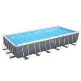 Swimming Pools: Bestway Swimming Pool 732x366x132cm Steel Frame Above Ground Pools Ladder 30045L