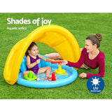 Swimming Pools: Bestway Kids Pool 115x89x76cm Inflatable Play Swimming Pools w/ Canopy 31L