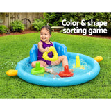 Swimming Pools: Bestway Kids Pool 115x89x76cm Inflatable Play Swimming Pools w/ Canopy 31L