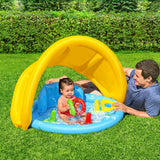 Swimming Pools: Bestway Kids Pool 115x89x76cm Inflatable Play Swimming Pools w/ Canopy 31L