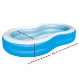 Swimming Pools: Bestway Kids Pool 262x157x46cm Inflatable Above Ground Swimming Pools 544L