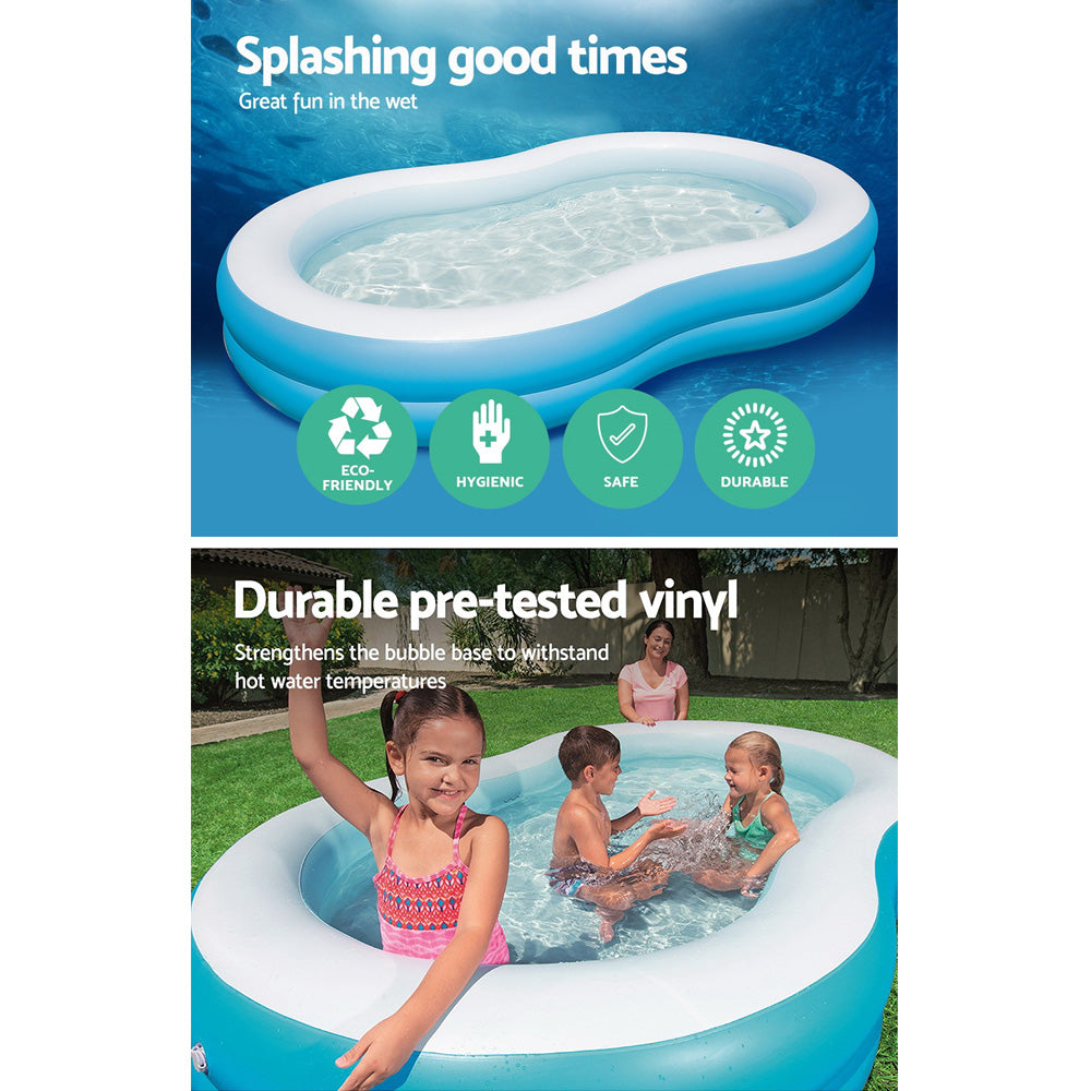Swimming Pools: Bestway Kids Pool 262x157x46cm Inflatable Above Ground Swimming Pools 544L