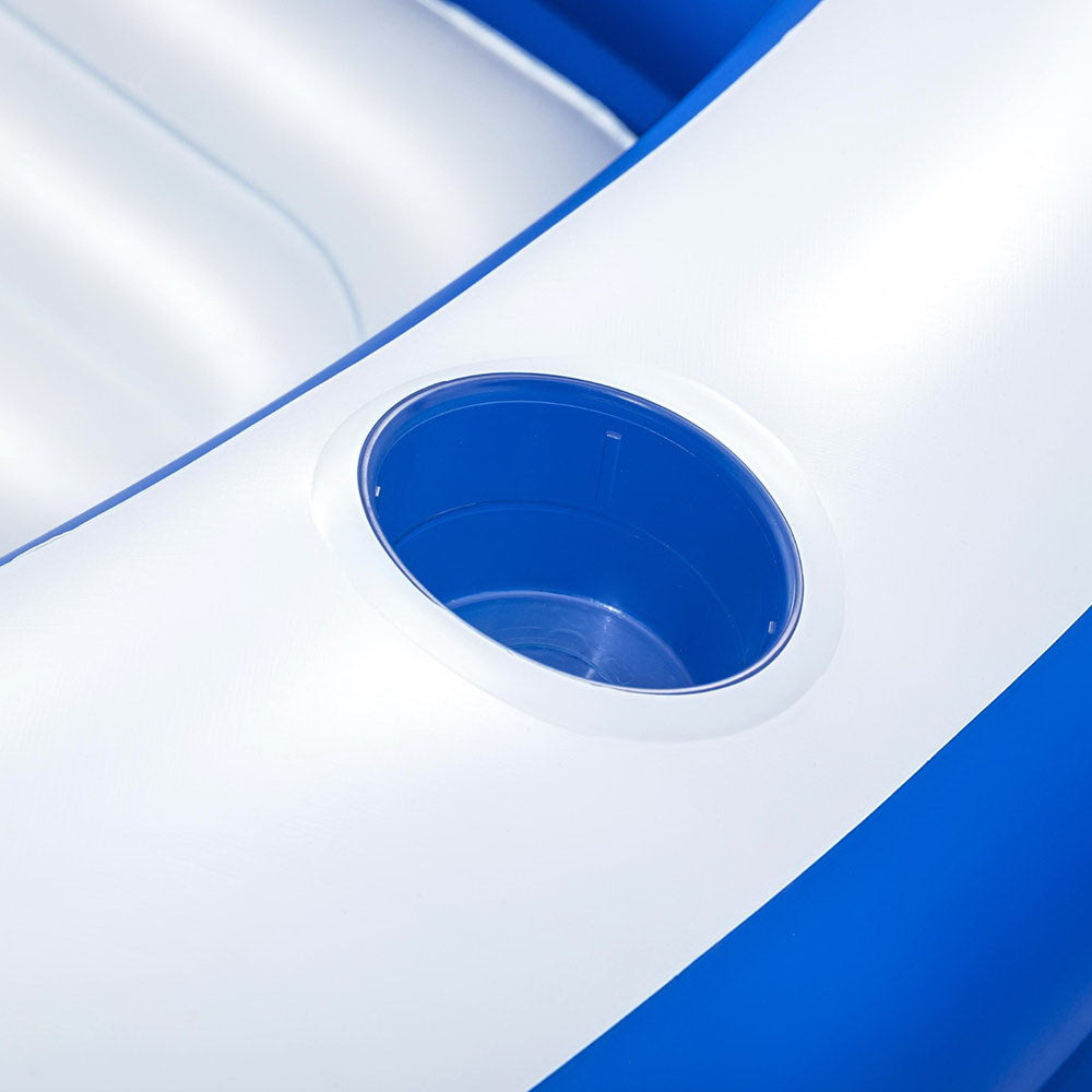 Swimming Pools: Bestway Kids Inflatable Pool Above Ground Pools Bench Seat Cup Holder 231x219cm