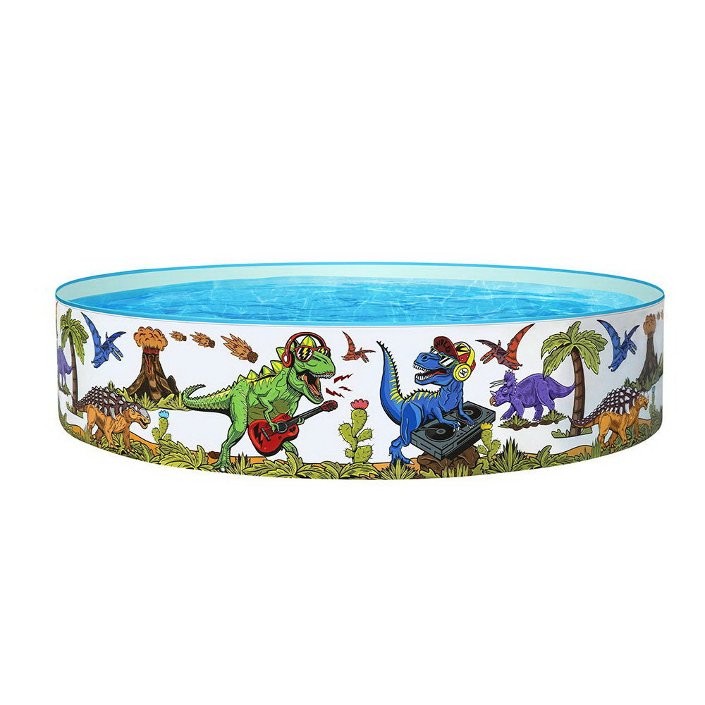 Swimming Pools: Bestway Kids Pool 183x38cm Round Above Ground Rigid Swimming Pools Dinosaur 946L
