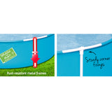 Swimming Pools: Bestway Kids Pool 152x38cm Round Steel Frame Swimming Pools Above Ground 580L